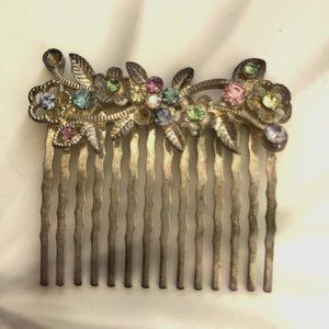 Rainbow Jewel Hair Comb